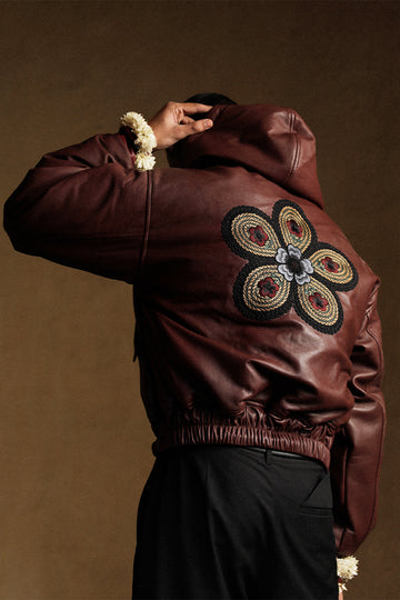 'CHAMPA' Leather Hoodie Jacket (Women)